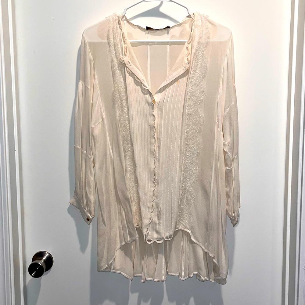 Roberto Cavalli Sheer Tunic Blouse